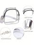 Clear Purse Clear Bag Stadium Approved, Clear Crossbody Bag For Women, Clear Concert Handbag, Clear Messenger Bag With Rainbow Zipper