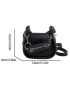 Mini Saddle Bag Solid Color Flap Fashion Style