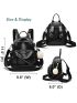 Vegan Leather Mini Backpack Cute Convertible Small Shoulder Bag for Girls Women