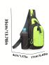 Outdoor Sports Sling Bag Casual Nylon Crossbody Bag Waterproof Chest Bag With Water Bottle Holder For Running Hiking