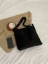 Minimalist Hobo Bag Zipper Large Capacity Canvas