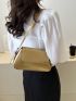 Minimalist Baguette Bag Medium Flap Metallic Funky