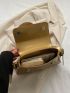 Minimalist Baguette Bag Medium Flap Metallic Funky