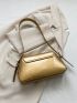 Minimalist Baguette Bag Medium Flap Metallic Funky