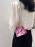 Mini Flap Square Bag Button Decor Holographic Funky