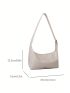 Large Hobo Bag With Zipper Minimalist Pink