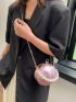 Mini Circle Bag Metallic Funky Pearl Strap