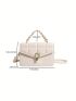 Mini Square Bag Quilted Flap Top Handle For Daily