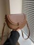 Small Saddle Bag Brown Minimalist Flap For Work