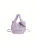 Mini Bucket Bag Rhinestone Decor Chain Strap For Party