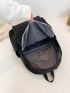 Medium Classic Backpack Solid Black Minimalist