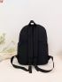 Medium Classic Backpack Solid Black Minimalist