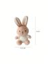 2pcs Cartoon Rabbit Design Bag Charm Fuzzy Cute Key Chain