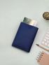 Slim Blue Passport Case Portable Card Holder