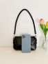 Mini Square Bag Black Minimalist Flap For Work