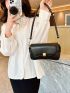 Mini Square Bag Black Minimalist Flap For Work