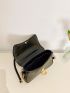 Mini Square Bag Black Minimalist Flap For Work