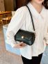 Mini Square Bag Black Minimalist Flap For Work