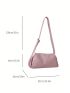 Small Hobo Bag Pink Minimalist Adjustable Strap For Daily