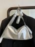 Small Hobo Bag Silver Funky Adjustable Strap