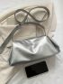 Small Hobo Bag Silver Funky Adjustable Strap