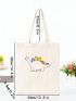 Small Shopper Bag Cartoon Dinosaur Graphic Preppy