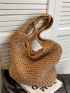 Large Capacity Straw Bag Double Handle Vacation