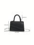 Mini Flap Square Bag Litchi Embossed Chain Strap