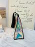 Small Shoulder Tote Bag Letter Graphic Holographic Funky