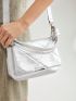 PREMIUM QUILTED SILVER KNOT BAG