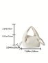 Litchi Embossed Handbag For Women, Women's Solid Color Handbag, Lady's Messenger Bag