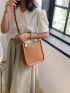 Small Square Bag Solid Color Zipper Fashion Style