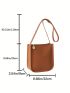 Small Square Bag Solid Color Zipper Fashion Style