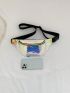 Medium Waist Bag Laser Transparent Funky Style