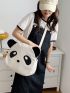 Casual Tote Bag Cartoon Panda Pattern Cute Style