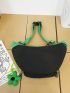 Large Capacity Waist Bag Colorblock Without Bag Charm