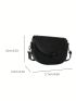 Mini Minimalist Saddle Bag Flap Black Pu