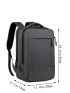 Minimalist Laptop Backpack Medium Zipper Gray For Business With USB Charging Port