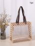 1pc PVC Packing Bag Clothing Shopping Bag Transparent Tote Bag