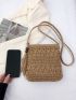 Minimalist Straw Bag Small Tassel Decor Vacation