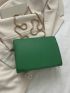 Mini Square Bag Fashionable Green Crocodile Print Chain Strap