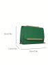 Mini Square Bag Fashionable Green Crocodile Print Chain Strap