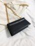 Small Magnet Square Bag Funky Black Chain Strap