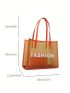 Fashionable & Versatile Tote Bag Double Handle Mesh Design With Small Pouch