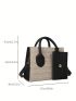 Mini Straw Bag With Coin Purse Vacation Double Handle PU