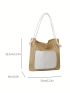 Two Tone Straw Bag Vacation Magnet Paper