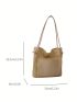 Khaki Straw Bag Vacation Magnet Paper