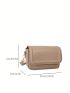 Small Flap Square Bag Elegant Adjustable Strap PU