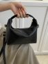 Mini Hobo Bag Solid Color Top Handle Minimalist Style