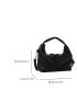 Mini Hobo Bag Solid Color Top Handle Minimalist Style